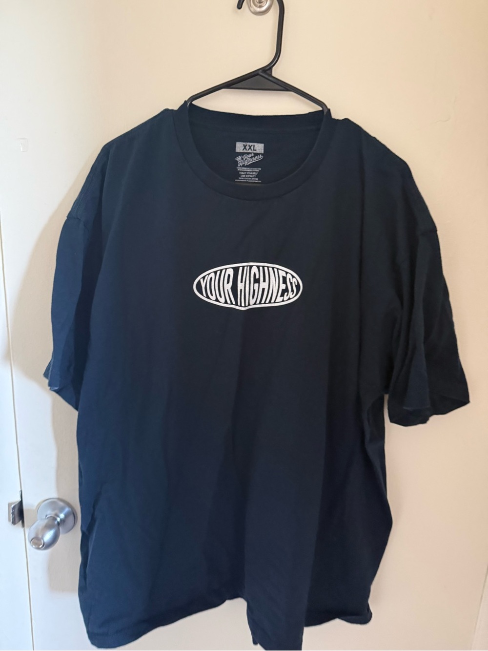 Your Highness Men's Black Graphic Short Sleeve Tee